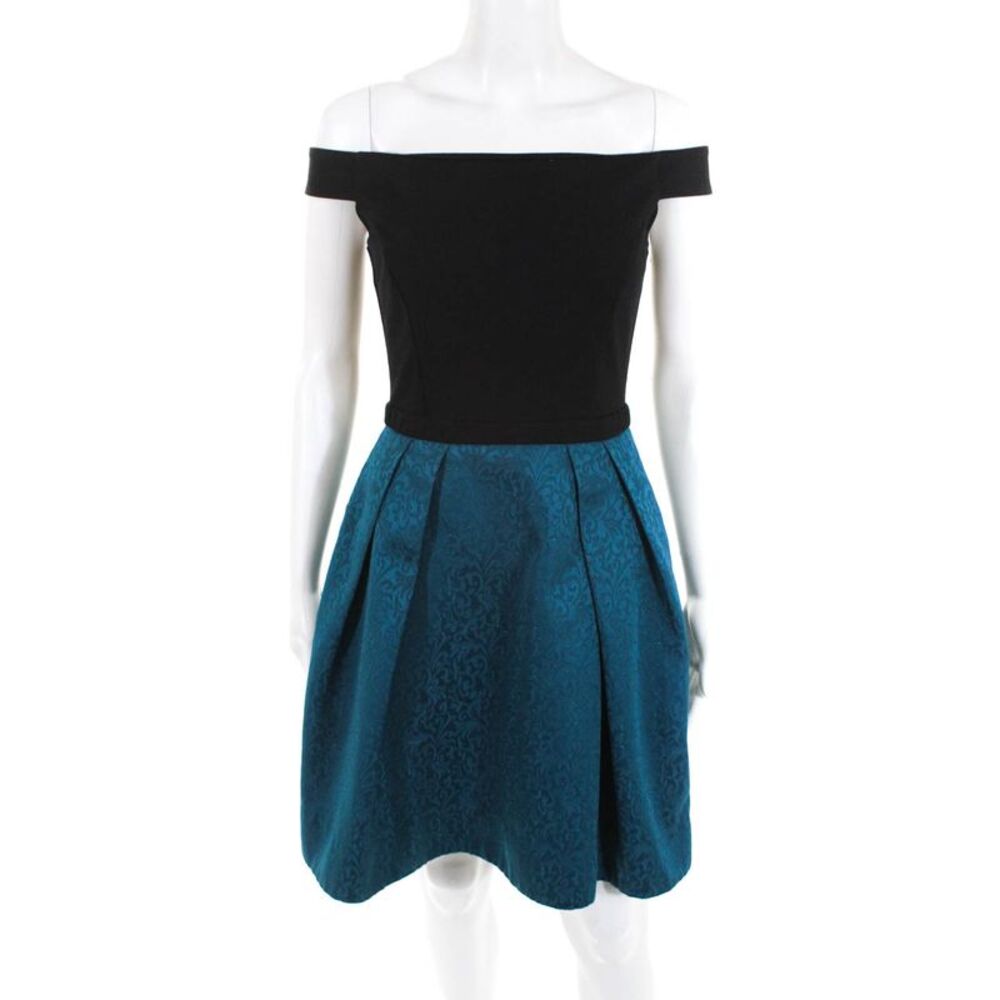 Slate & Willow Womens Colorblock Jennifer A Line Dress Blue Size 4 11370283